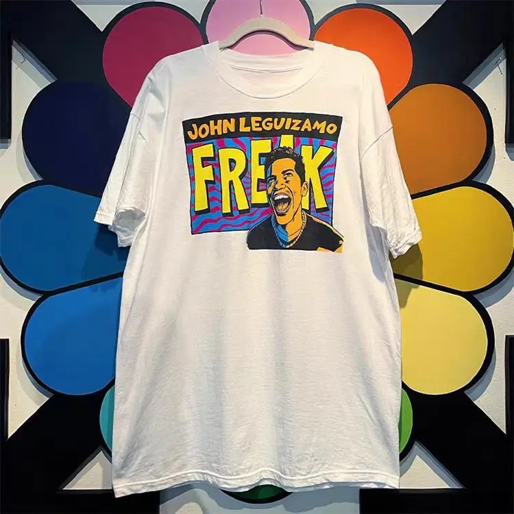 

John Leguizamo John Regizamo Oversize Portrait Men's Summer Casual Sports Cotton Comfortable Breathable Short Sleeve T-Shirt