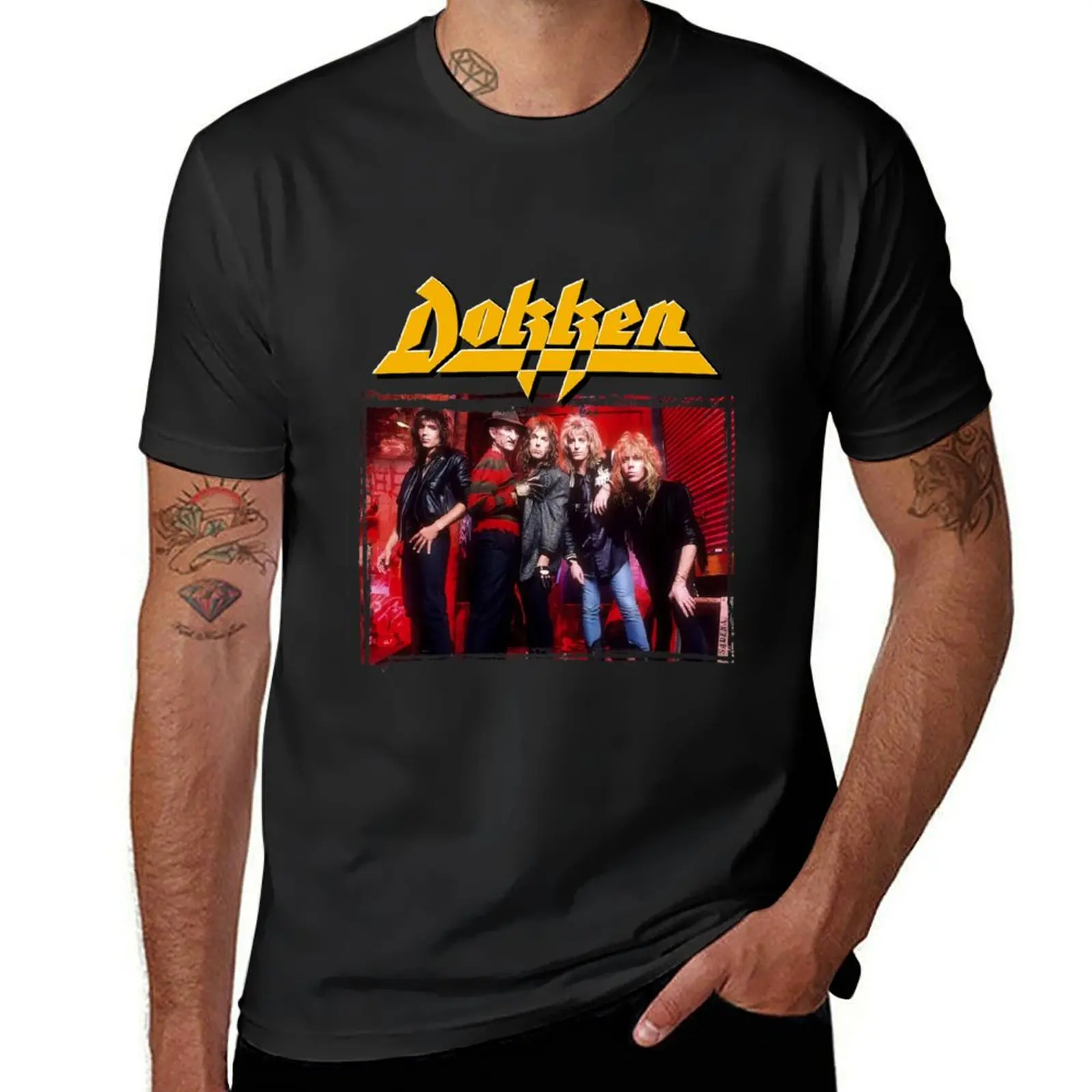 Dokken band T-Shirt graphics oversized Blouse clothes for men