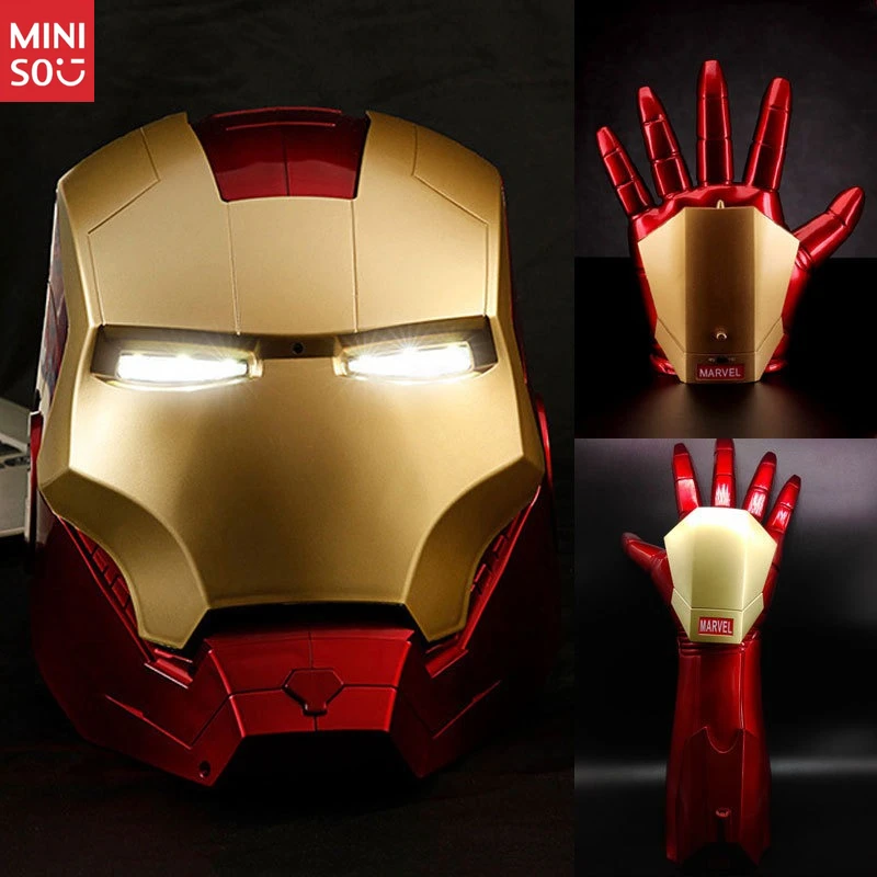 

Шлем Железного человека с голосовым управлением, маской и светом с автоматическим открытием, защитный реквизит для косплея с рукавицей