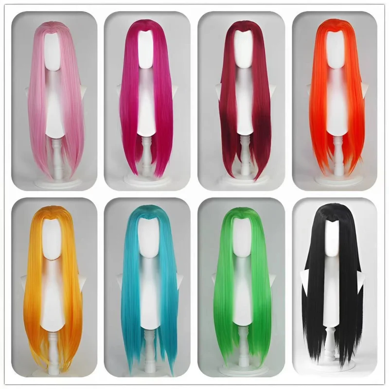 

Ancient Costume Pullover Colorful Beauty Point Universal Wig Hair Girl Anime Cosplay Style Universal Straight Hair
