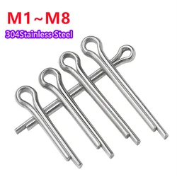 M1 M1.2 M1.5 M2 M3 M4 M5 M6 M8 U Shape Type Spring Cotter Hair Pin Steel Pins Split Clamp Open Elastic 304Stainless Steel