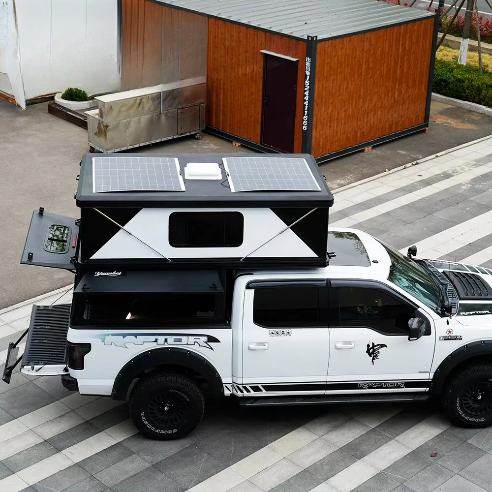 2026 New Design Off Road Popup Ford F250 Aluminum Truck Camper Canopy Topper Canopy Pickup Slide In Truck Camper 4x4 Custmoize