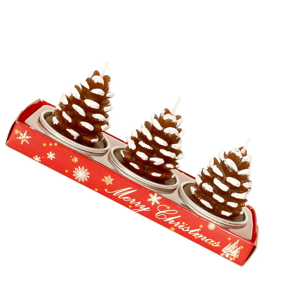 3 قطع من تصميم مخروطي الصنوبر لعيد الميلاد لتزيين طاولة حفلات العشاء ومستلزمات المهرجانات ومستلزمات العشاء