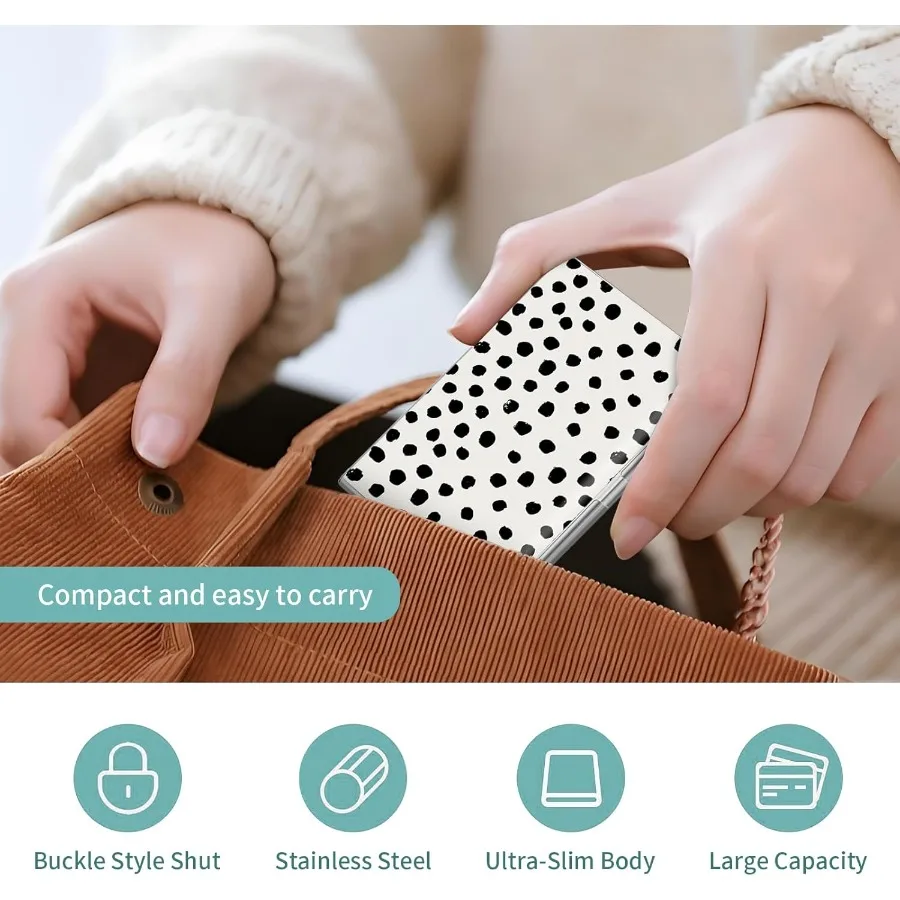 حامل بطاقة العمل، حافظة بطاقات عمل رفيعة، محفظة وعاء، منظم بطاقات الأعمال المعدنية اللطيفة، حافظة بطاقات من الفولاذ المقاوم للصدأ #4