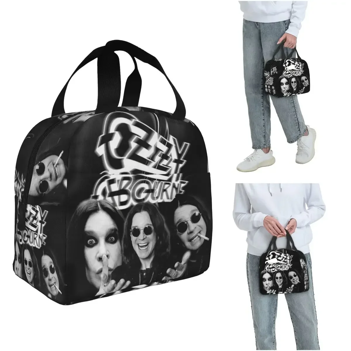 Ozzy Osbourne Insulated Lunch Bag for Women Children Leakproof Food Boxes Thermal Lunch Box Tote