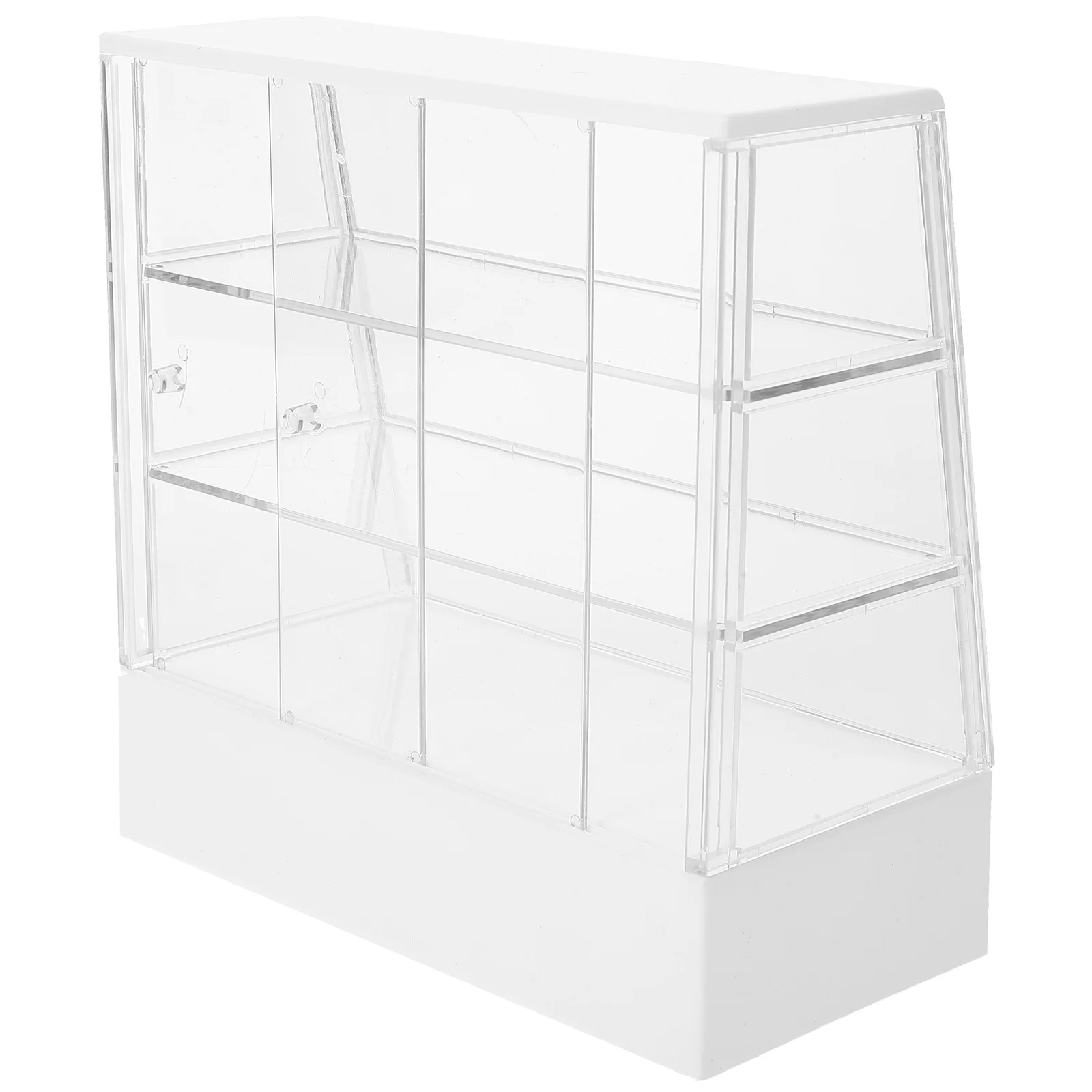 

Mini Dessert Cabinet Miniature Cake Shop Dollhouse Decorations Toy Bakery Accessory Pastry Furniture White Plastic