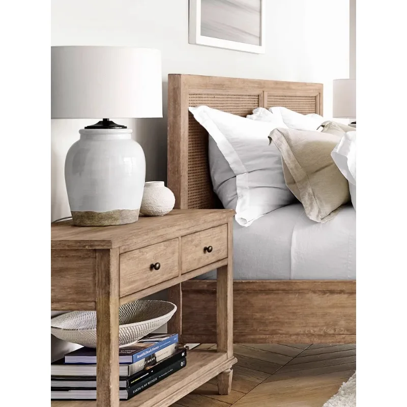 

Прикроватная тумбочка из цельного дерева, антикварная прикроватная тумбочка цвета бревна, открытый край ящика, украшение комнаты