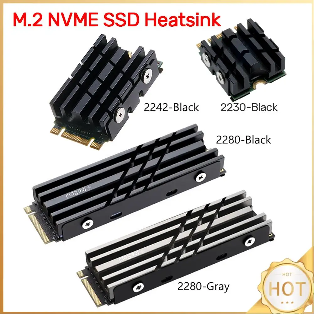 M.2 Solid Disk Drive Radiator M.2 NVME 2230/2280/2242 SSD Heatsink SSD Heat Dissipation Pad Aluminum SSD Cooler Radiator