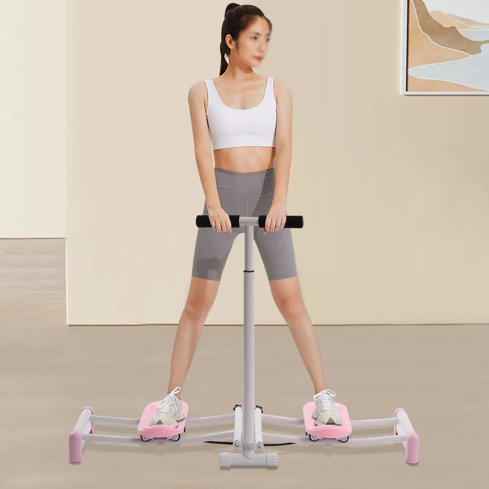 

Postpartum Pelvic Floor Muscle Repair Strengthening Training Device Women w/ Yoga Tension Band Hip Trainer with Adjustable Rods