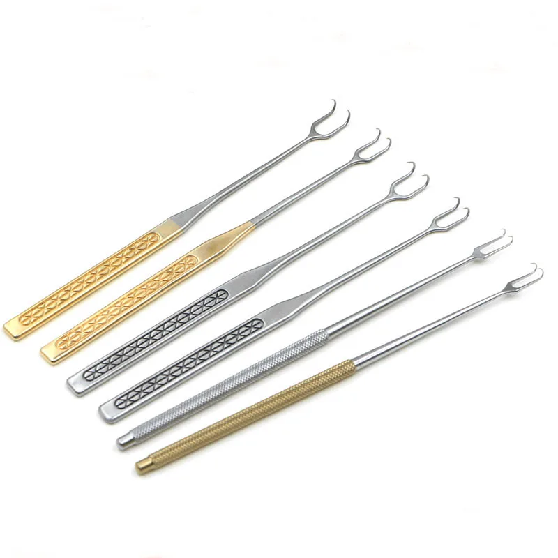 Stainless steel eyelid nose Plastic retractor double eyelid pouch two claws double teeth retractor eye instrument tool