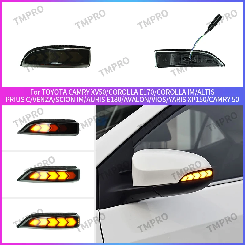 TMPRO Dynamic LED Mirror Blinker For Toyota Aqua Corolla Axio Fielder Auris Premio Allion Prius C Vitz