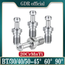 Thông Qua Lỗ Cnc Kéo Móng BT30 BT40 BT50 ISO20 45 ° 60 ° 90 ° Xay Dụng Cụ Cố Định Núm Vặn DIN69872 MAZAK Nam JT 30 40 50 Kéo Móng Tay