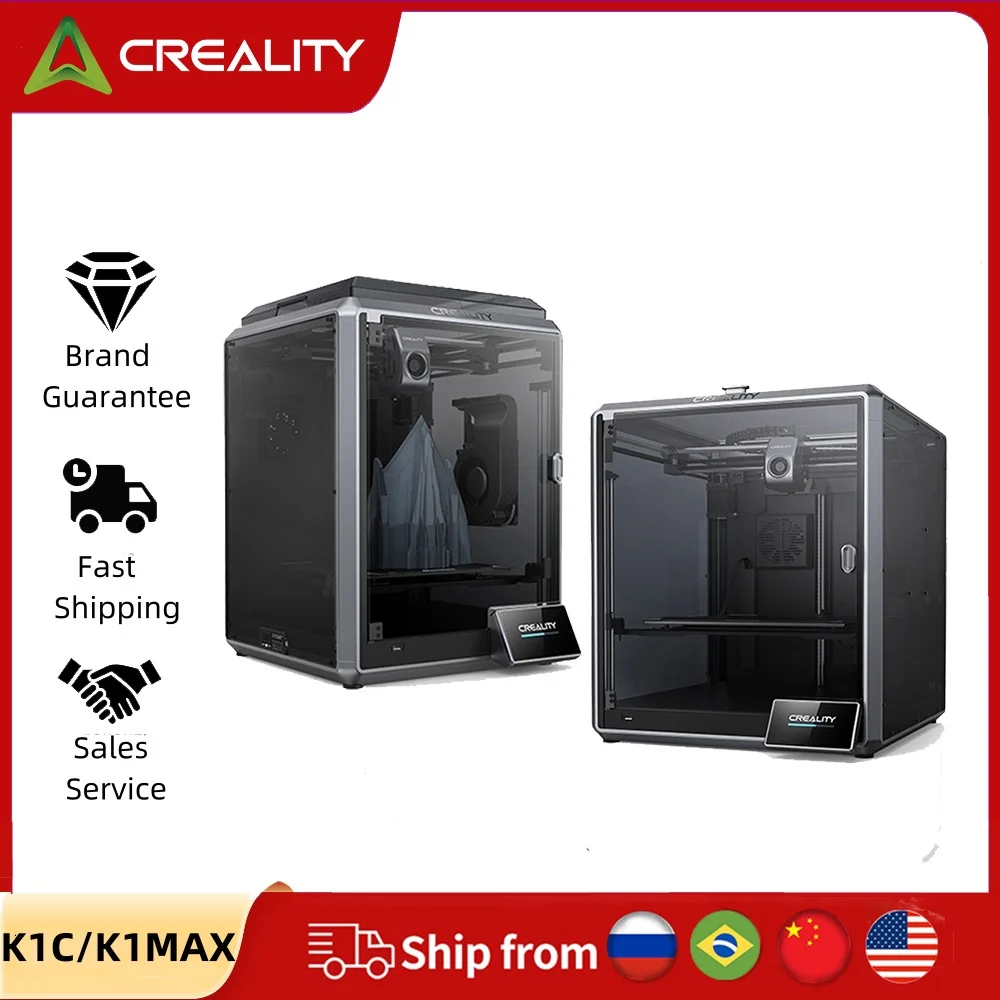 Высокоскоростной 3D-принтер CREALITY K1C/ K1, 600 мм/с, автовыравнивание, двойное охлаждение, большой размер печати