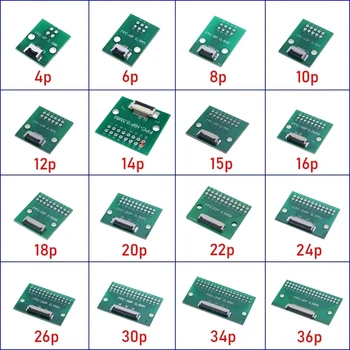 FPC FFC Flexible Kabel-Adapterplatine, 0,5 mm Rastermaß, SMT auf 2,54 mm, 4P/6P/8P/10P/12P/14P/15P/16P/18P/20P/22P/24P/26P/30P