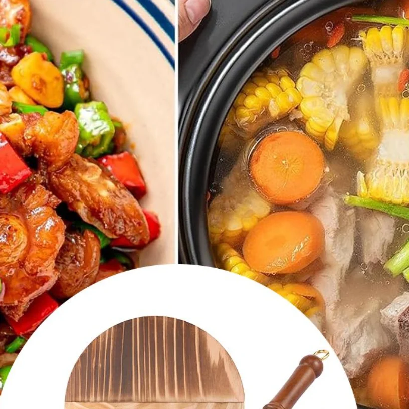 Uncoated Cast Iron Wok 9.5 Inch Japanese Iron Pan With Wooden Lid Cookware Frying Pan With Spatula Cast Iron Kitchen Cooking Pot