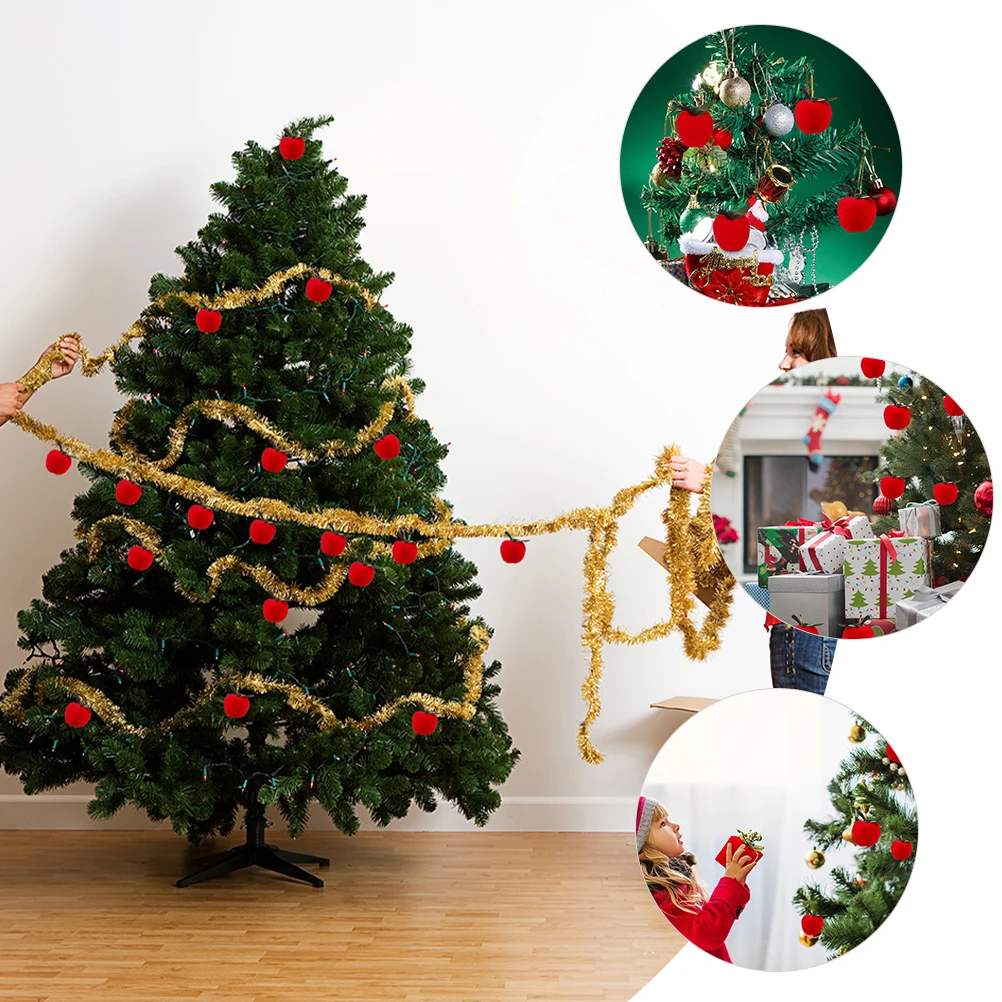 

36Pcs Xmas Tree Apple Ornament Lightweight Foam Decorations Christmas Themed Pendants Xmas Tree Pendant Christmas Themed Pendant