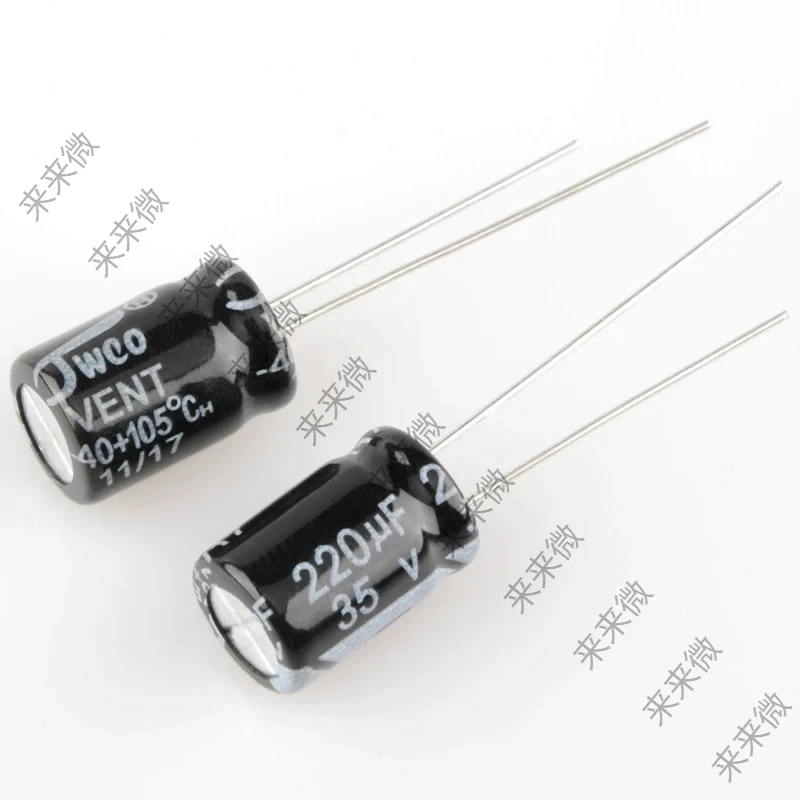 10pcs Electrolytic capacitor 35V/220UF 8 * 12MM 220UF/35V