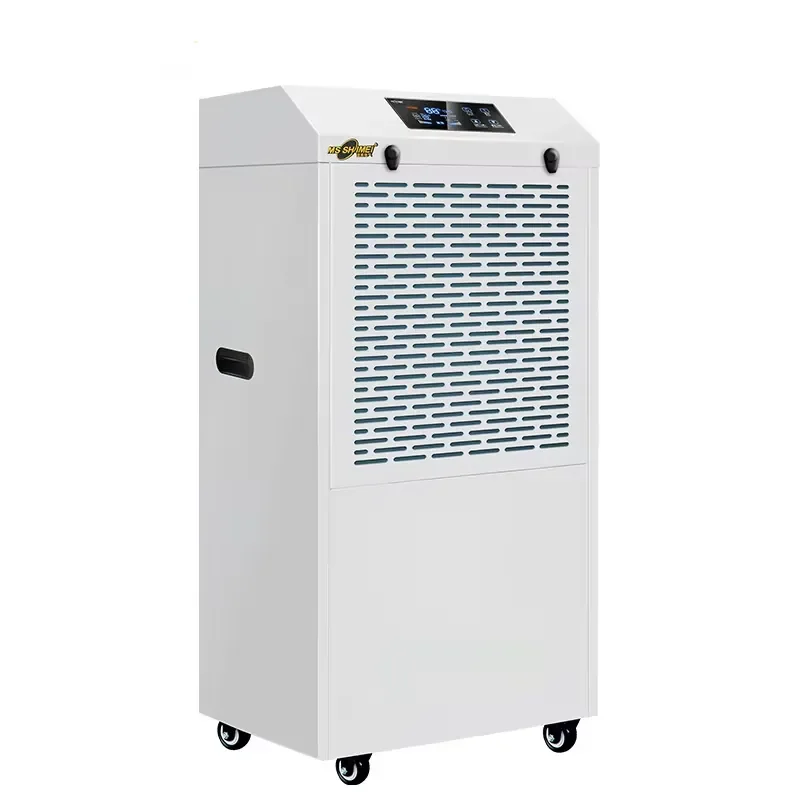 90L Commercial Dehumidifier Basement Floor Stand with Pump Drain Hose Large Capacity Home Garage Dampness Removal Air Dryer