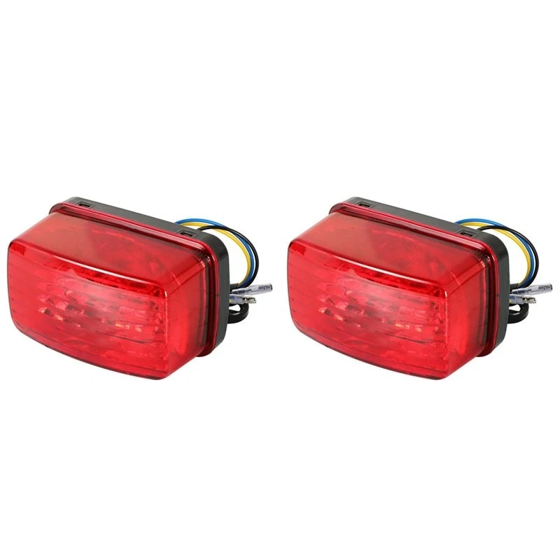 A03Z-2X LED Lens Tail Light Braking Lamp For Yamaha Rhino 660 YXR660 2004-2007 5KM-84710-01-00 5KM847100100 5KM-8472C-10-00