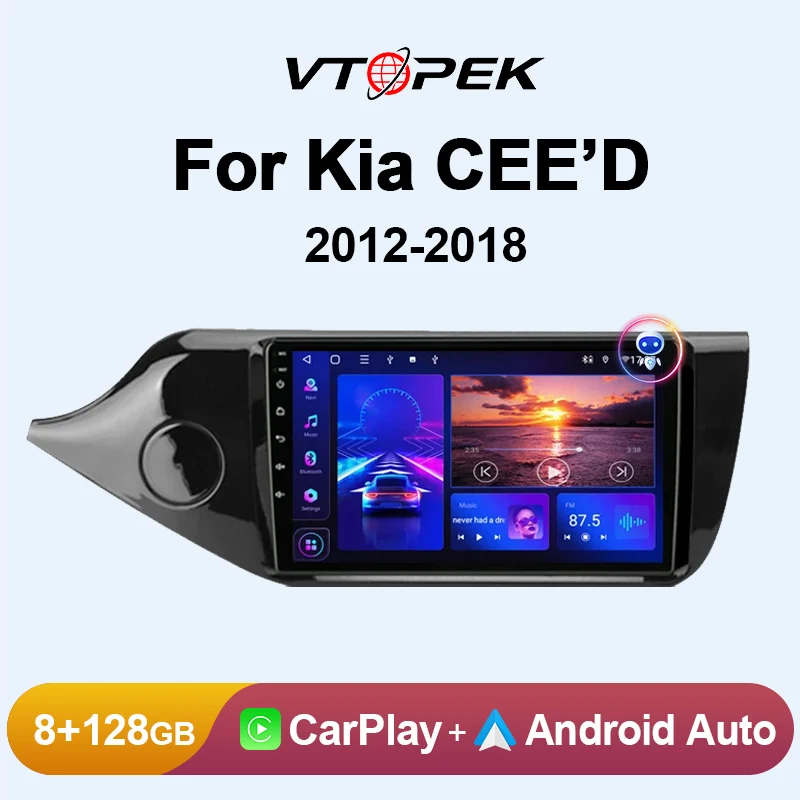 

Vtopek 9" 4G Carplay DSP 2din Android 11.0 Car Radio Multimedia Player GPS Navigation For KIA Cee'd CEED JD 2012-2018 Head Unit