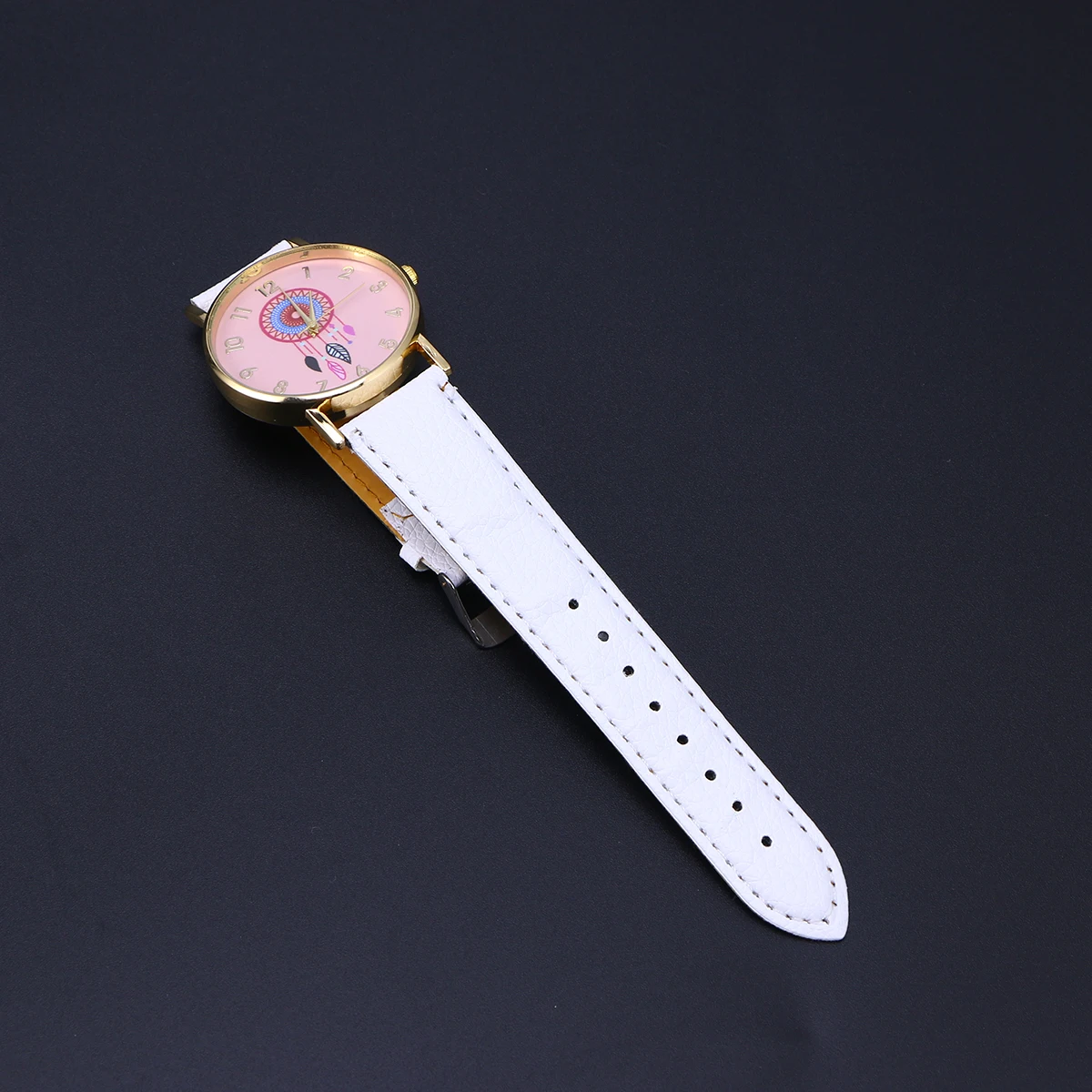 

Dreamcatcher Quartz Watch Women Fashionable Round Dial Pointer Display Durable Bracelet Belt Ladies Watches Christmas Gift