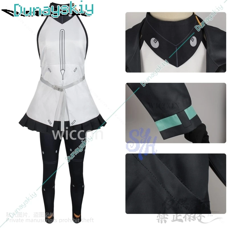 نوير تأثيري Synduality أنيمي زي فاسق معطف أسود السراويل Y2K الفتيات أزياء الهالوين عيد الميلاد كرنفال حزب كوس مخصصة #4