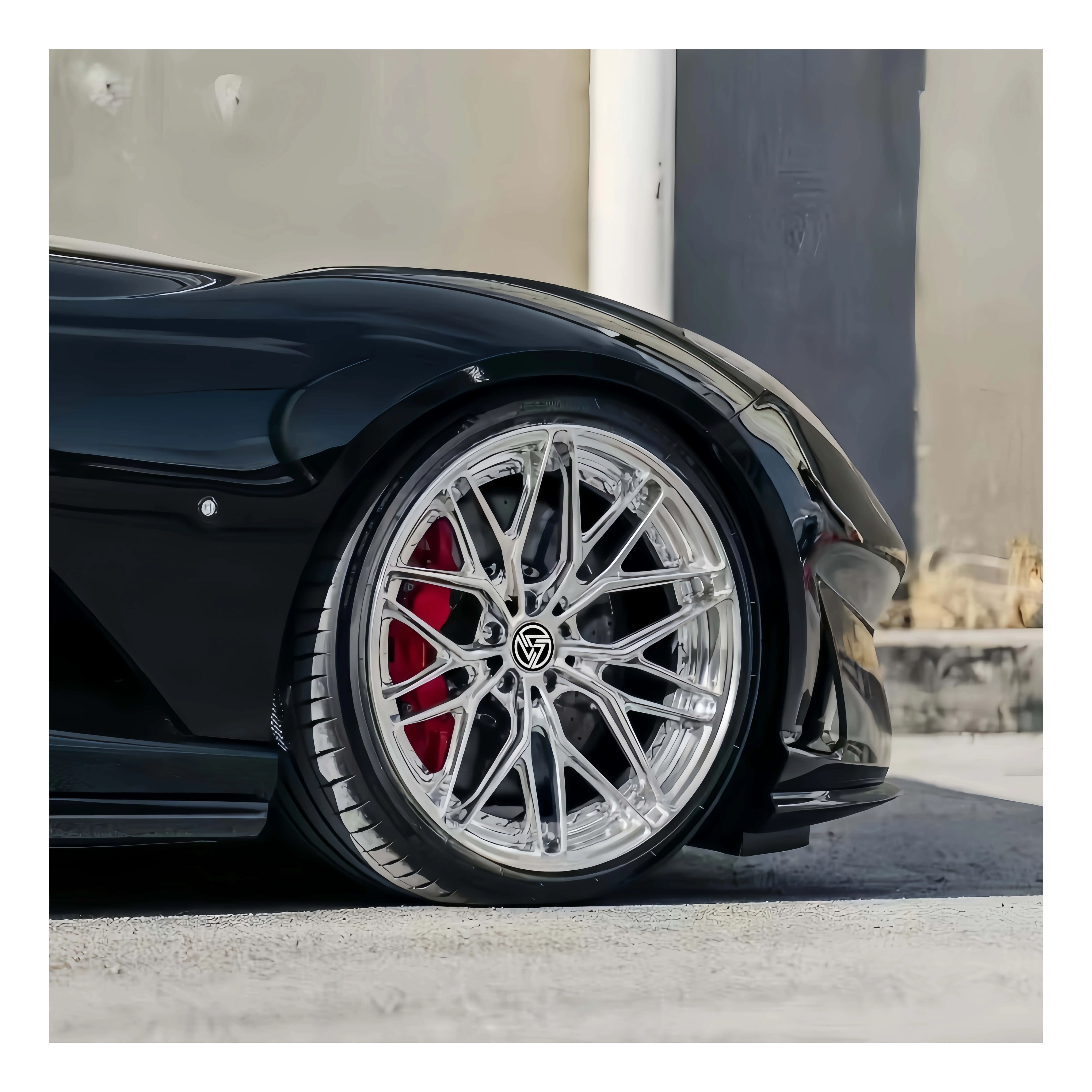 XL مخصص تصميم مقعر عميق كروم 1 قطعة 5*112/120/114.3 19-22 بوصة لعجلة سيارة الركاب سبيكة مزورة لبنز أودي BMW #2