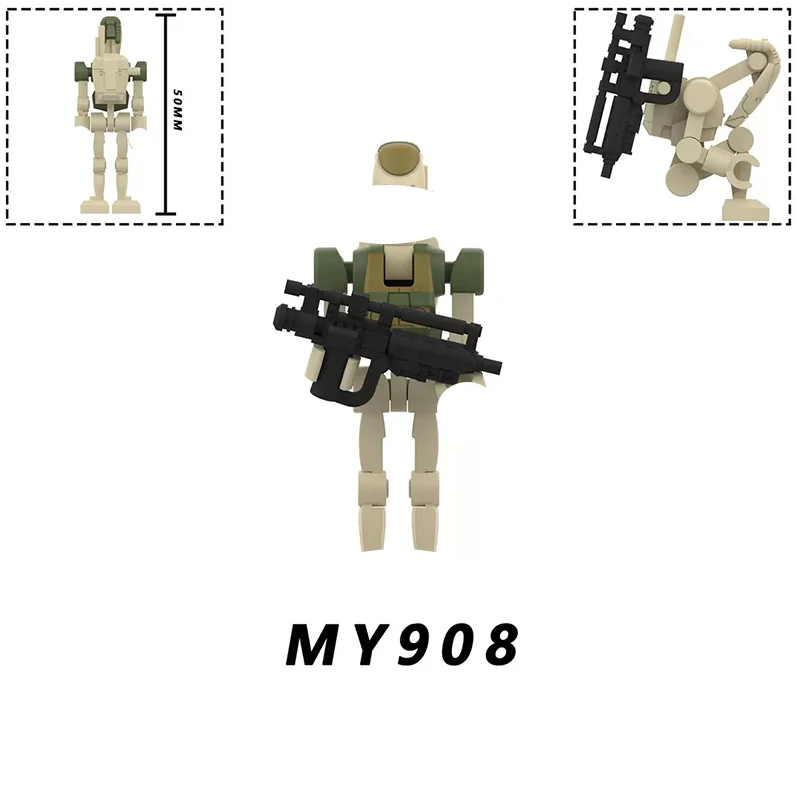 MY901-MY910 Building Blocks Warrior Model Assembly Action Figures Aat Driver Grapple droid Pilot Command Droid Model Bricks Toys