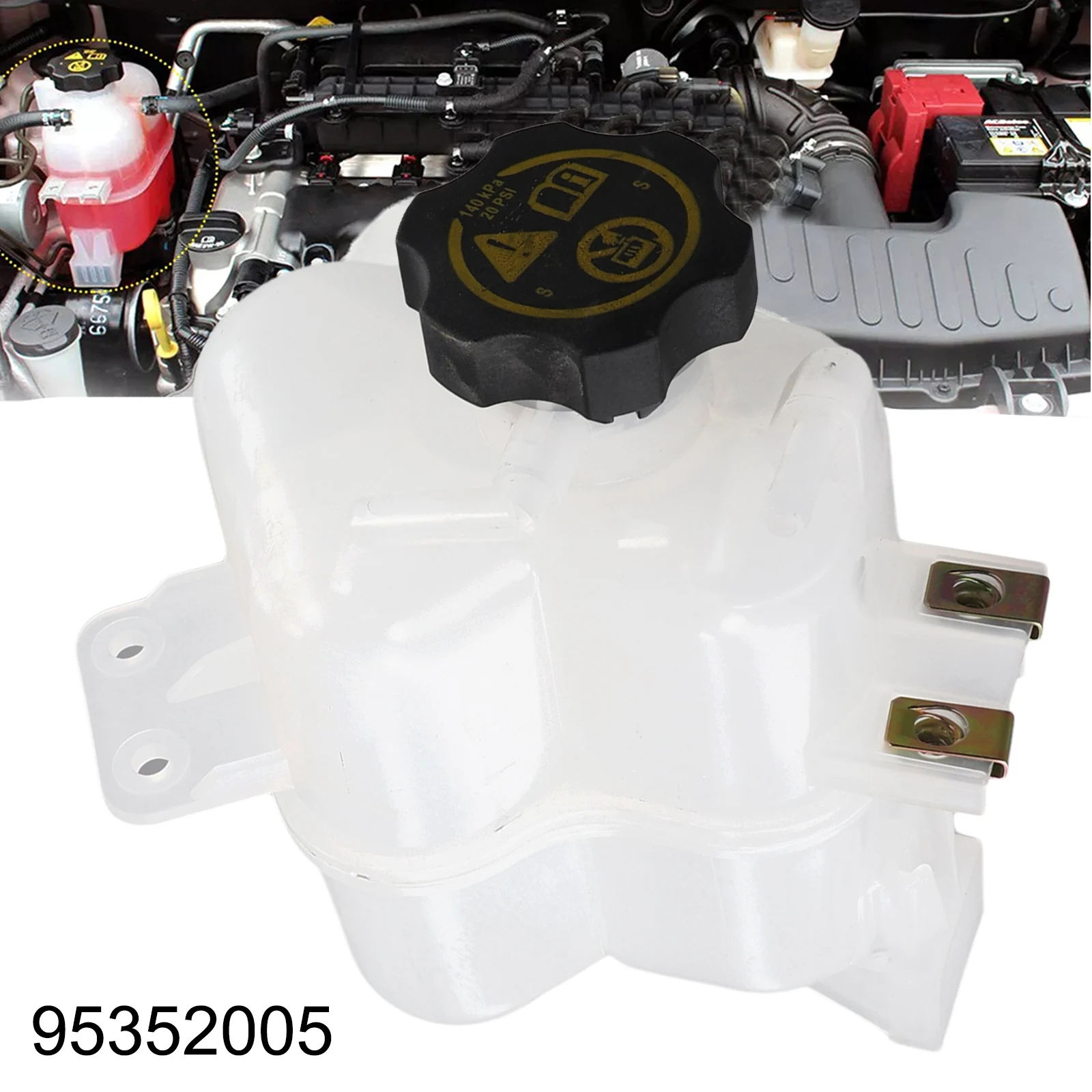 خزان توسيع المبرد لخزان المبرد لسيارة تشيفي سبارك 2013-2015 95352005   خزان توسيع زجاجة مبرد المحرك التلقائي