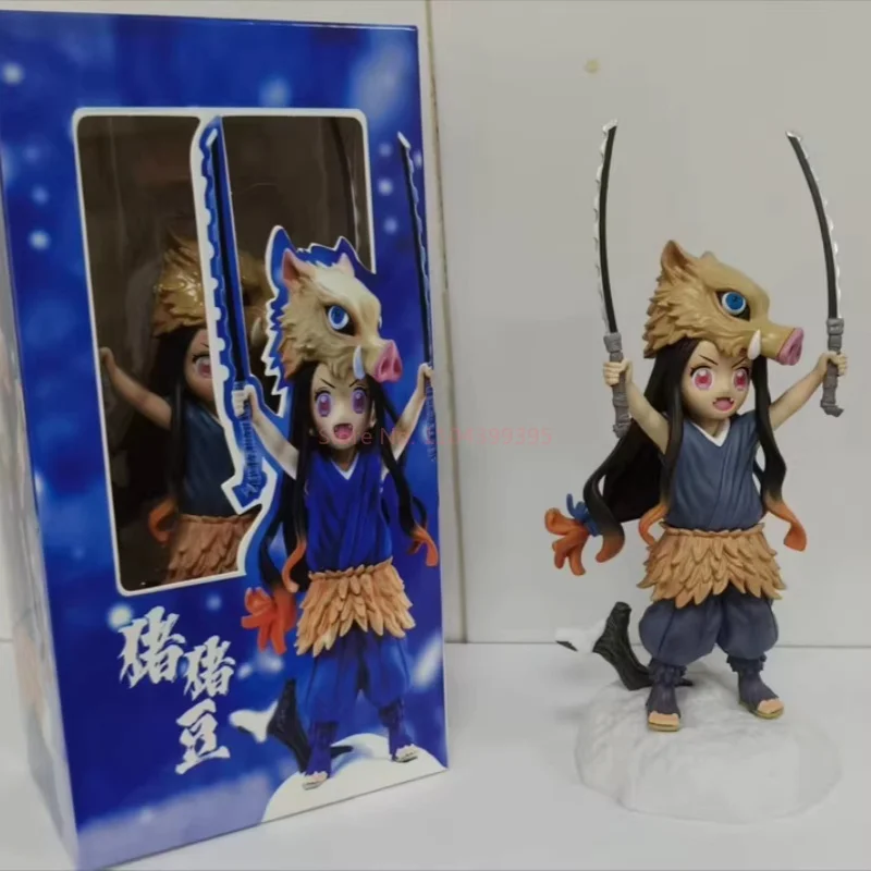 20cmアニメ鬼滅の刃フィギュア 竈門禰豆子 竈門炭治郎 PVC製装飾置物 フィギュア モデル おもちゃ ギフト