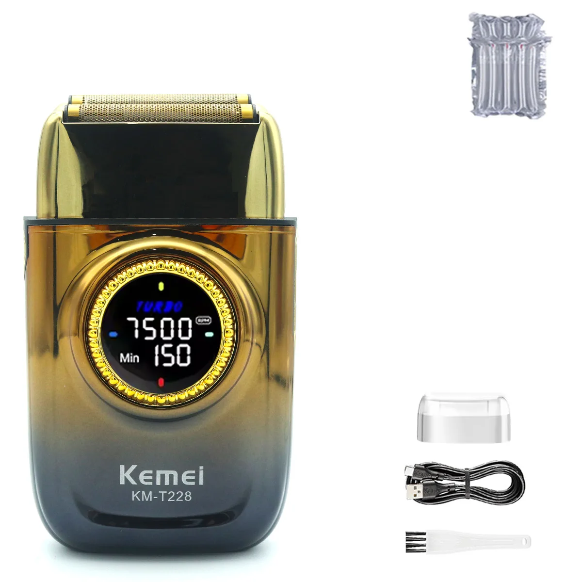 Kemei 1691 1677 T228 プロフェッショナル理髪切断機キット回転速度