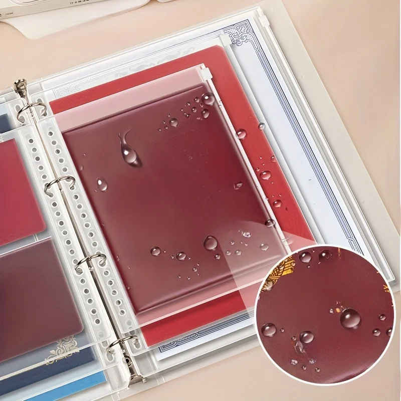 Duurzame waterdichte ritssluiting, kunststof, veilige slotsluiting, essentiële documentenorganizer