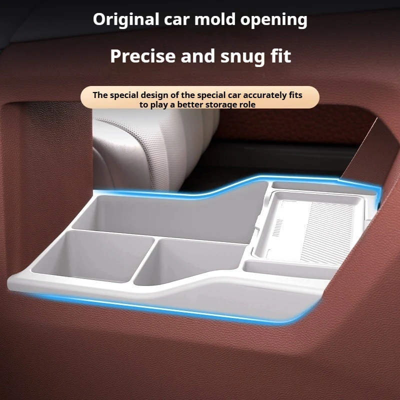 For 25 BYD Xia Car Central Control Lower Storage Box Silicone Storage Box Anti-Slip Waterproof Car Interior Modify Accessories