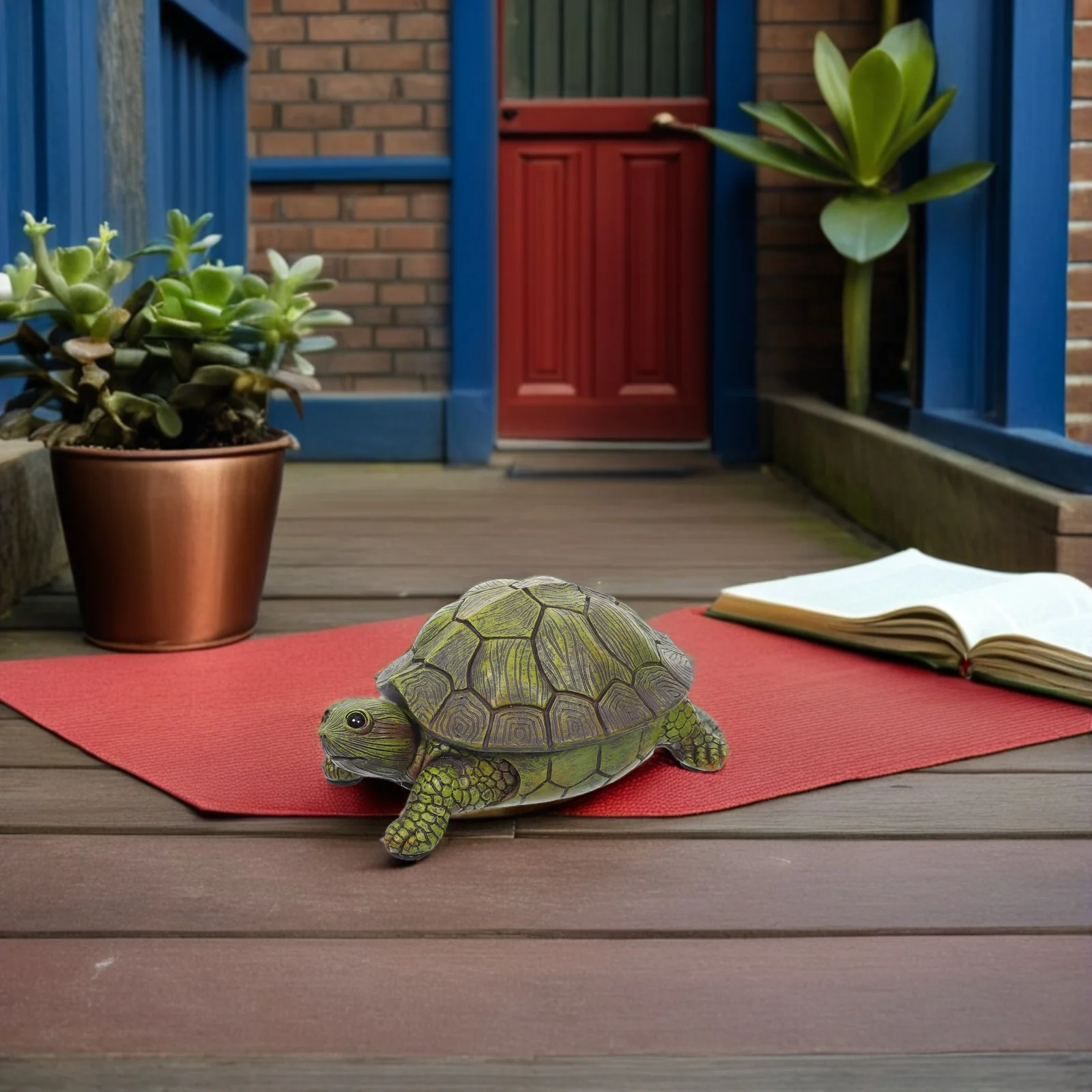 Turtle Key Hider Outdoor Waterproof Resin Hidden Storage Box for Spare Keys Garden Decoration Discreet Security Solution
