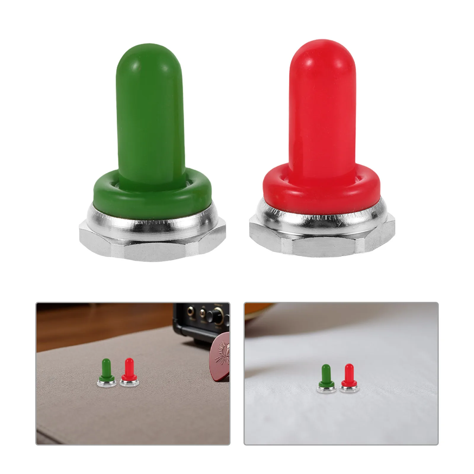 

4pcs Guitar Accessories Waterproof Rocker Switch Protector 0.98X0.59X0.59In Rubber Toggle Knob Hat For Electric Bass Pickup