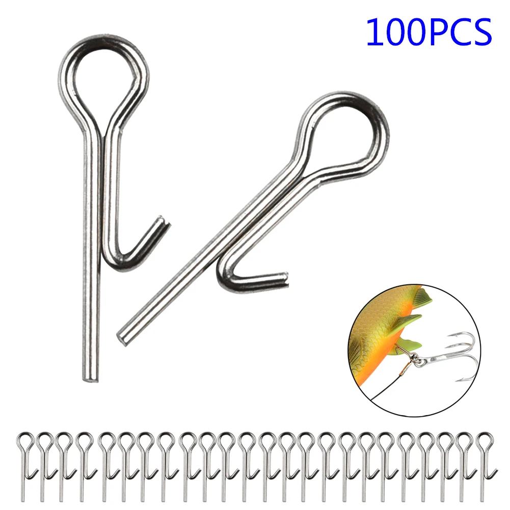 

Fishing Soft Lure Bait Stinger Spike Hook Connecting Acc Lock Needle Pins Stainless Steel Straight Handle Bait Needle Bait Hook