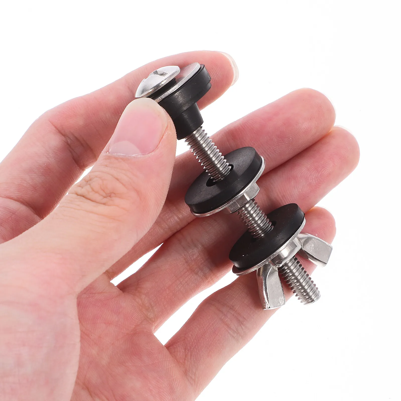 

1Pair Toilet Seats Bolts Stainless Steel Strong Toilet Seats Repair Screws Replacement Mounting Kit Bolts and Nuts Kit