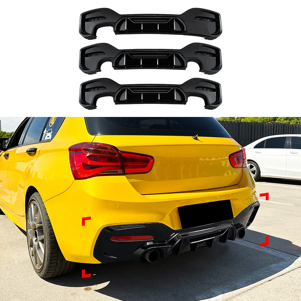 

Задний диффузор-сплиттер для бампера BMW 1 серии F20 F21 LCI M Sport 2015-2019, защита и декоративный элемент для автомобиля