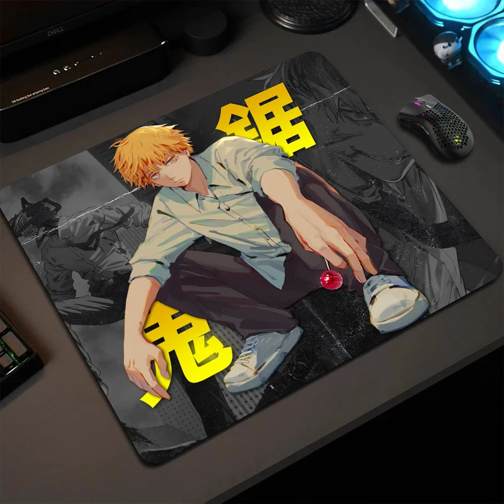 

Denji Chainsaw Man Anime Mousepad Small LockEdge Mouse Pad For Gamers Computer Desk Pad Rectangular Anti-slip Rubber