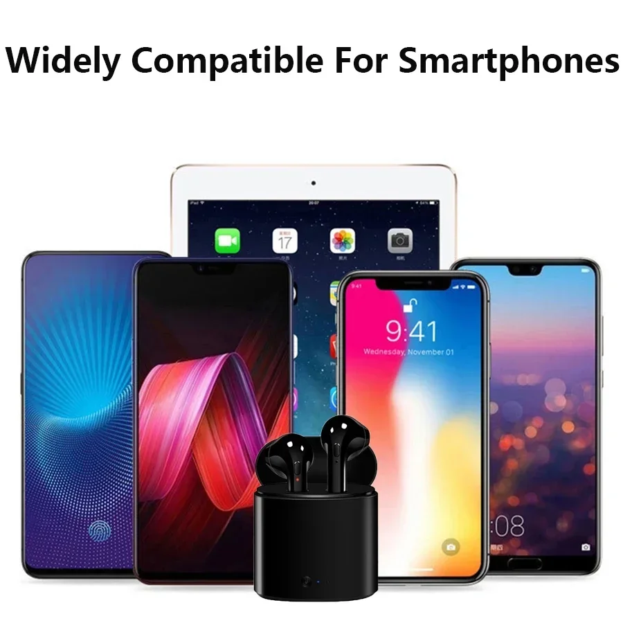 Original i7s TWS Fone Wireless Earphones Bluetooth Headphones with Charging Box Earbuds for Smart Phone Xiaomi Samsung Huawei image 5