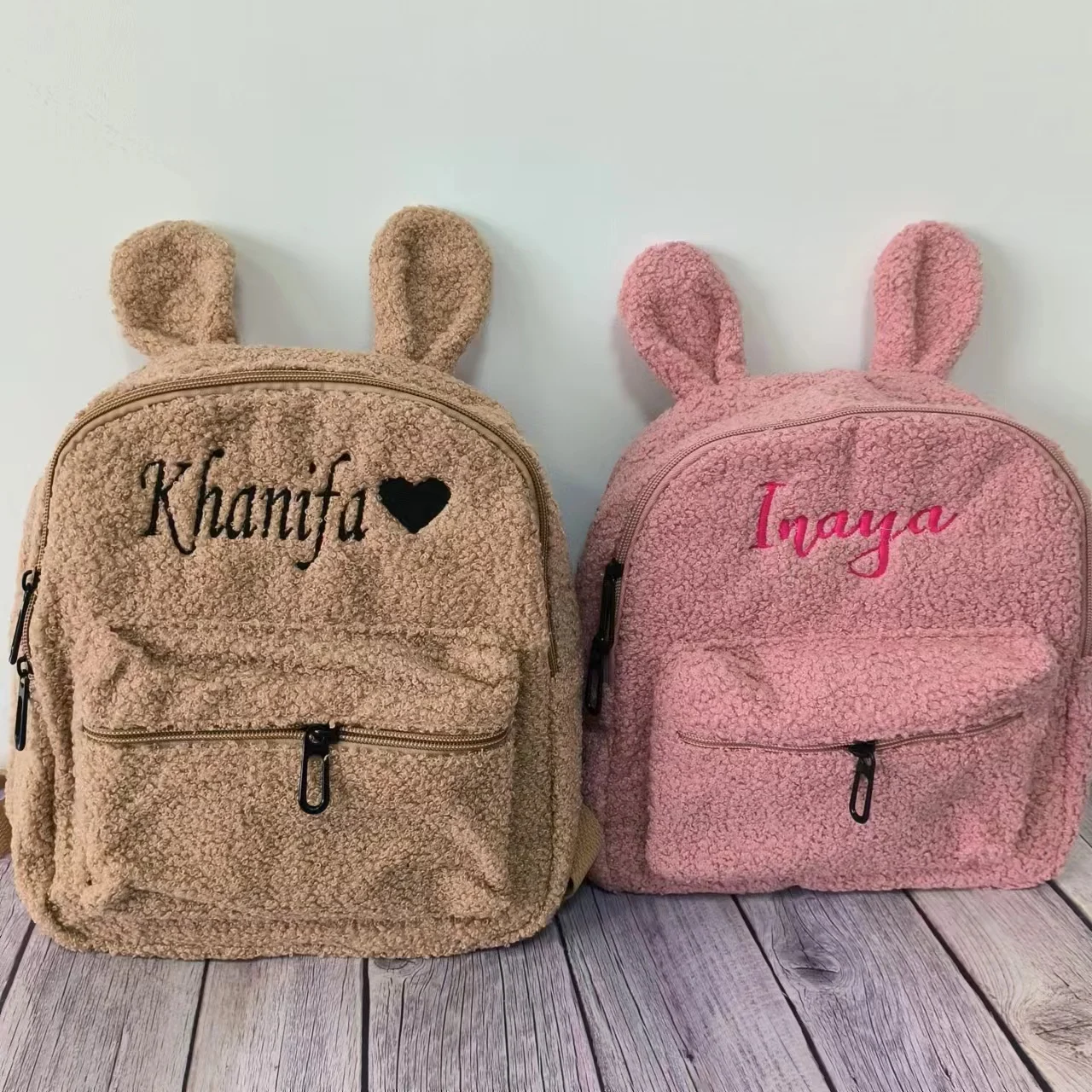 Personalized Name Bunny Backpack Embroidered Children\'s Travel Cute Bear Shoulder Backpack Custom Children\'s Day Gift Bear Bag