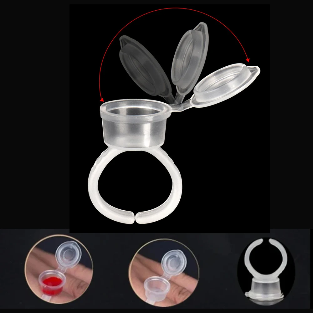 

50 шт. одноразовых колпачков-стаканчиков для тату-чернил, принадлежности для тату, инструменты для перманентного макияжа бровей и губ, аксессуары для микроблейдинга, колпачки для пигмента