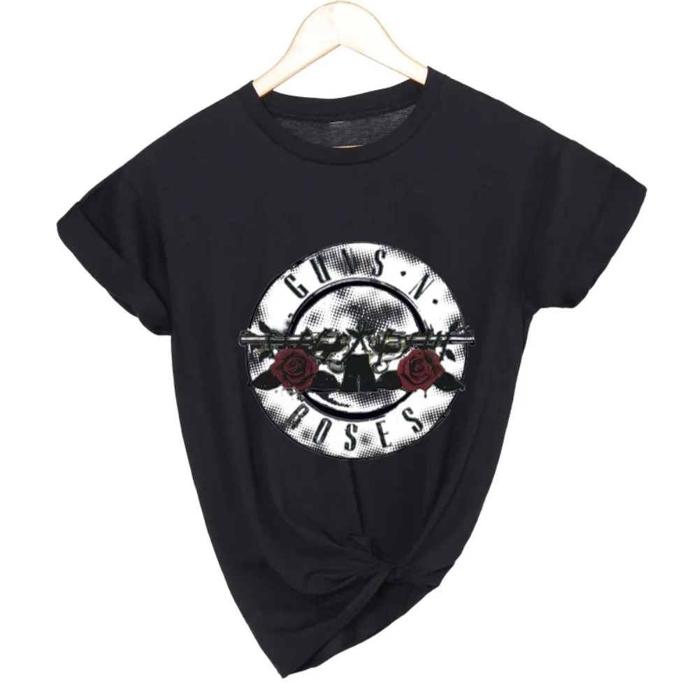 GUNS and Roses Rockband T-Shirt Damen Print Streetwear T-Shirt weiblich Punk Mode Harajuku Kawaii T-Shirt Y2K Kleidung ﻿ – Detail 6