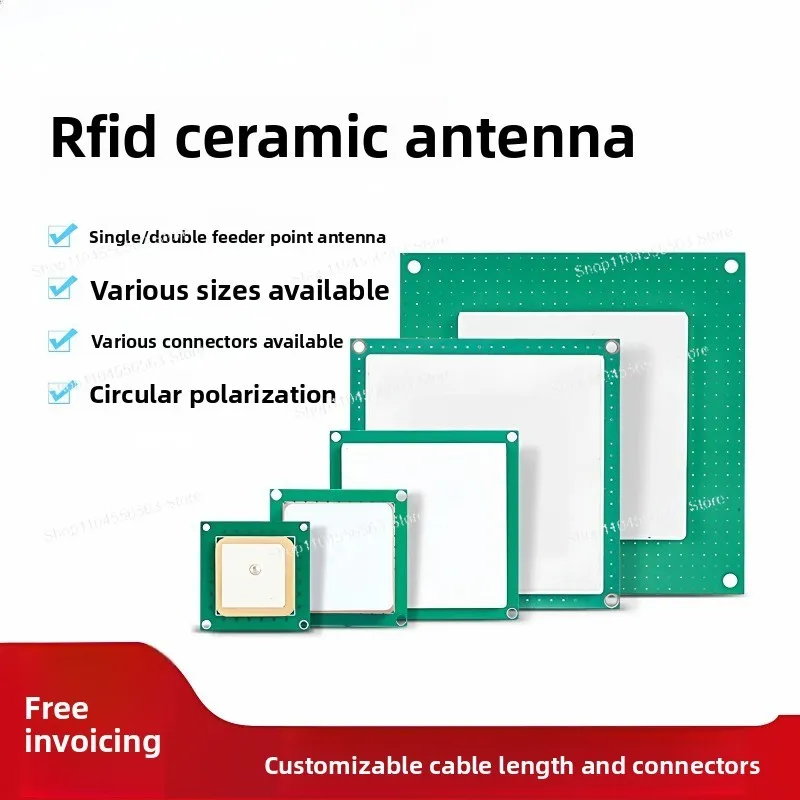 Ceramic antenna high gain UHF circular polarization 915Mhz passive UHF split reader antenna