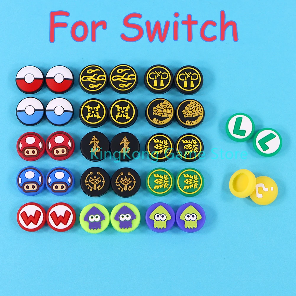 20PCS Silicone Joystick Cap Cover For NS Switch Analog Thumb Stick Grips Protection Caps For Nintend Switch Joy Con Accessories