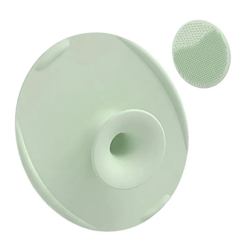 

Baby Scalp Scrubber Baby Bath Hair Brush Soft Silicone Cleaning Tool for Cradle Cap Suction Cup Massage Comb for Boys Girls