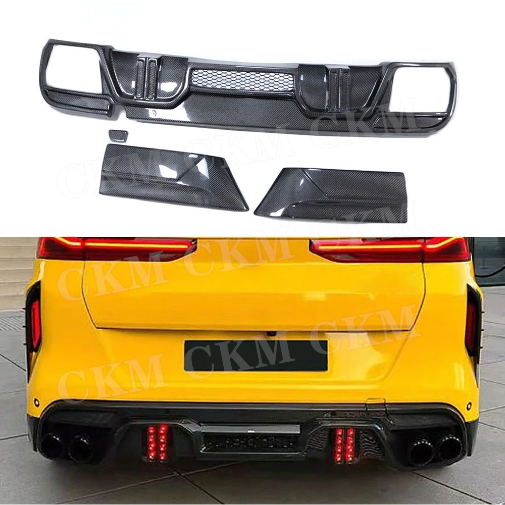 

CKMUUER Carbon Fiber / FRP Rear Diffuser Bumper Lip Spoiler Splitters Flaps Car Body Kits Accessories for BMW F96 X6M 2019-2022