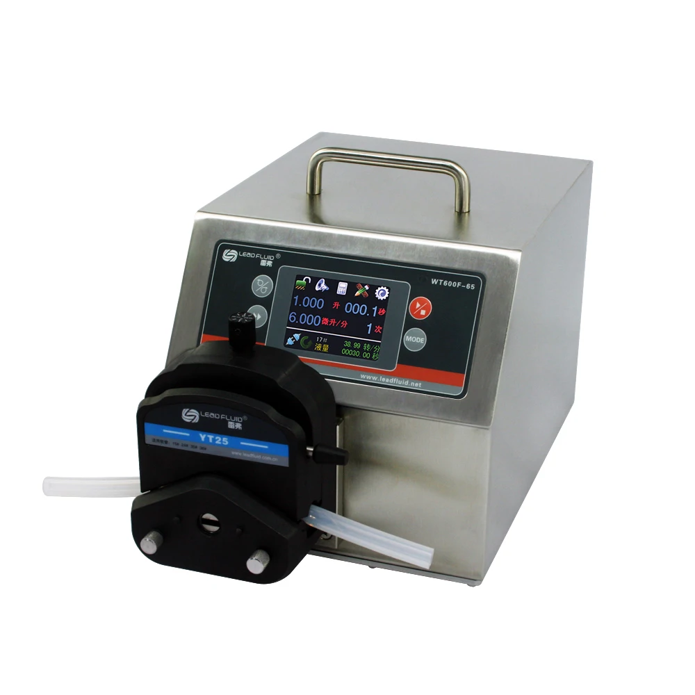

WT600F-65 YT25 Industrial Chemical Medical Peristaltic Pump Filling Liquid 0.16-2900 ml/min