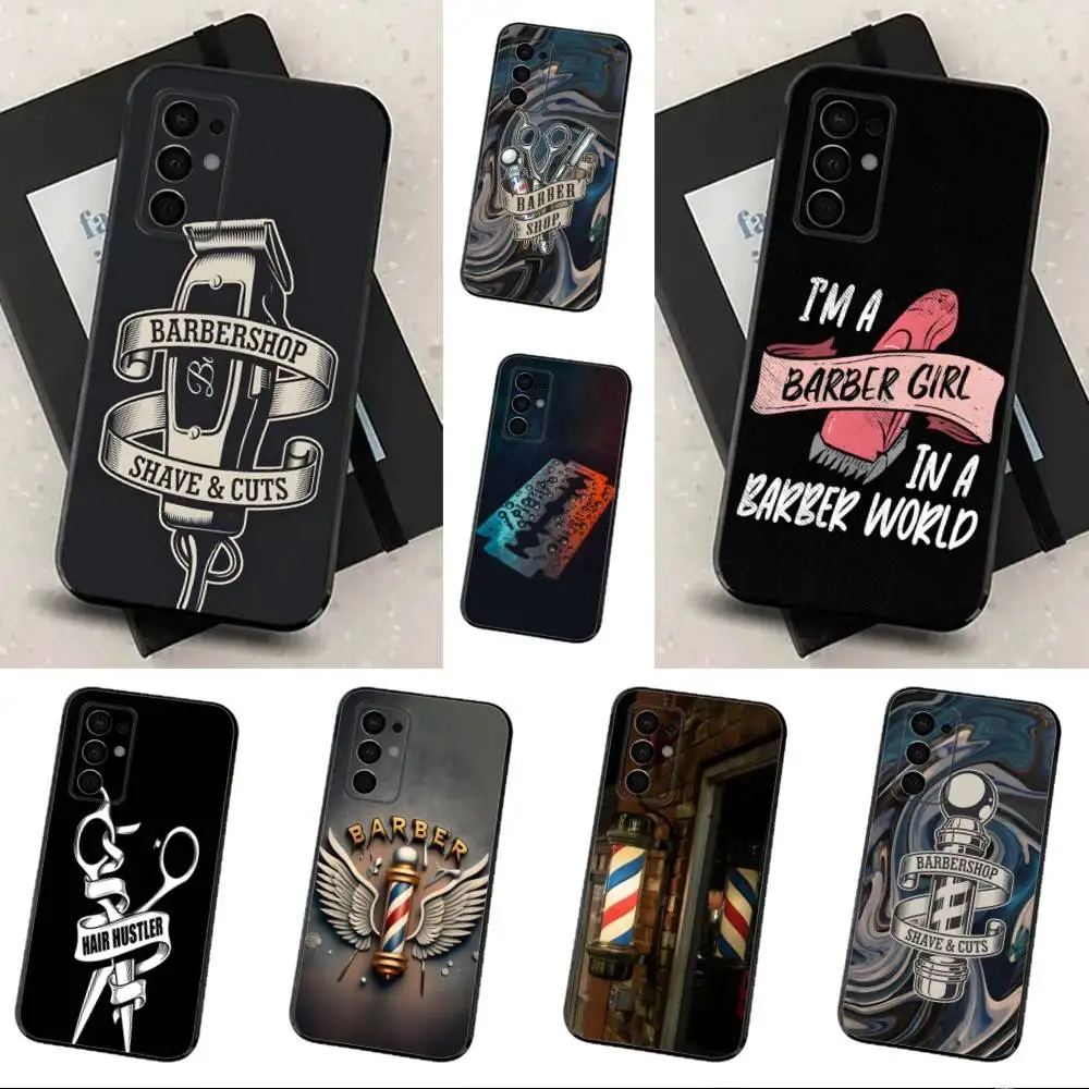 

Haircut Art Hair Salon Phone Case For Samsung Galaxy A13,A21s,A22,A31,A32,A52,A53,A71,A80,Soft Black Shell