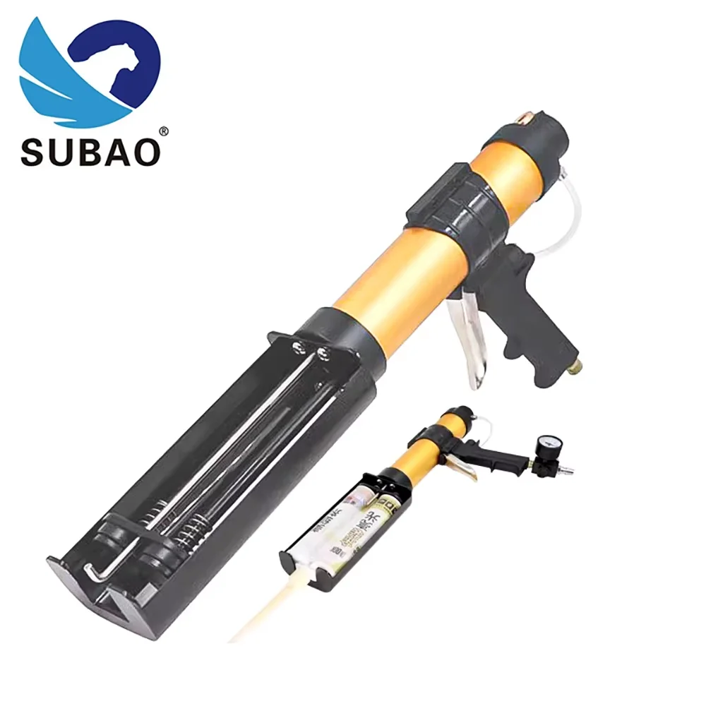 

SUBAO MF3A/MF3B пневматический двухствольный клеевой пистолет AB для смешивания, пистолет для герметика, клей для углов дверей и окон, герметик для швов